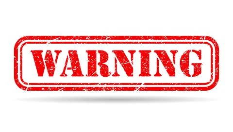 Warning stamp shadow symbol, label sticker sign button, text banner vector il イラスト素材
