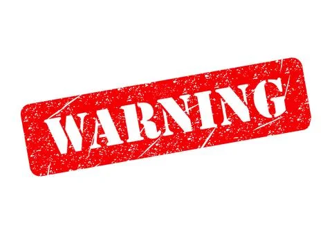 Warning stamp symbol, label sticker sign button, text banner vector illustrat Stock Illustration