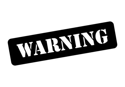 Warning stamp symbol, label sticker sign button, text banner vector illustrat Stock Illustration