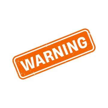Warning Stamp, Warning Square Grunge Sign Illustrazione stock
