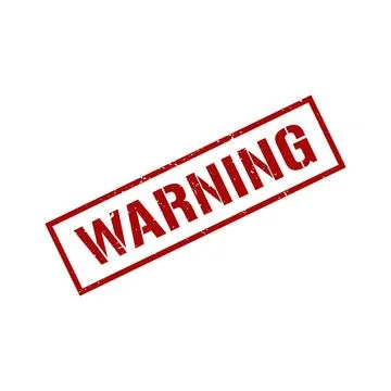 Warning Stamp, Warning Square Grunge Sign Stock Illustration