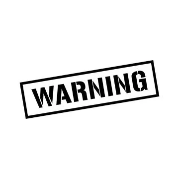 Warning Stamp, Warning Square Grunge Sign Ilustración de archivo