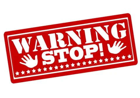 Warning stop Stock Illustration