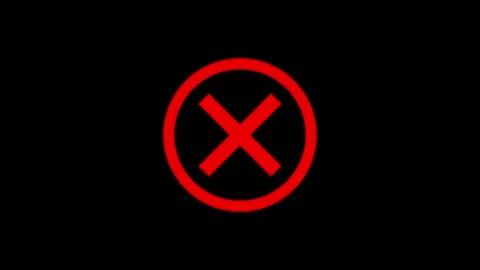 Warning, stop ,no entry with red circle icon. Red sign stop. Warning, stop,.. Stock Footage 337466771