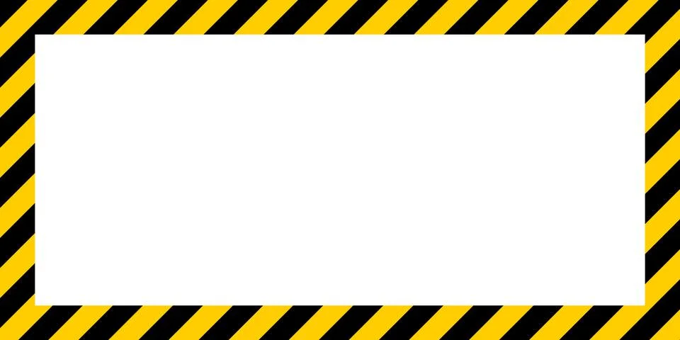 Warning striped rectangular background, yellow black stripes diagonal warni.. Stock Illustration