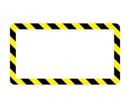 Warning stripes frame. Stock Illustration