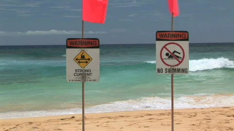 warning no swimming