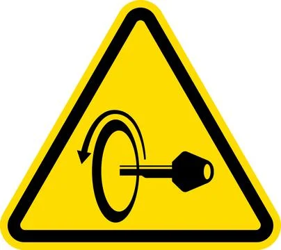 Warning switch off engine sign. Stock Illustration