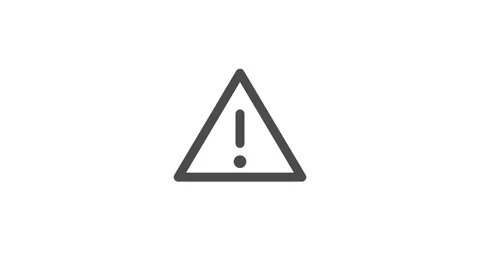 Warning Symbol Animating in Seamless Loop Vídeos de archivo 346649227