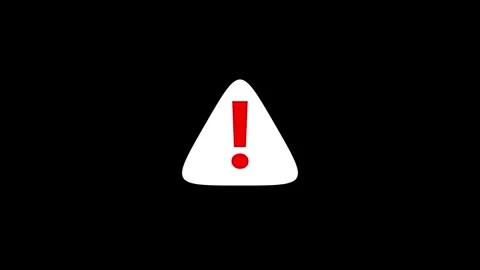 Warning symbol animation. Animated warning exclamation icon. Stock Footage 334127535