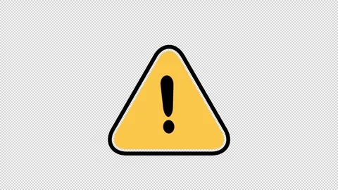Warning symbol animation with important cautionary message video animation Stock Footage 330425787