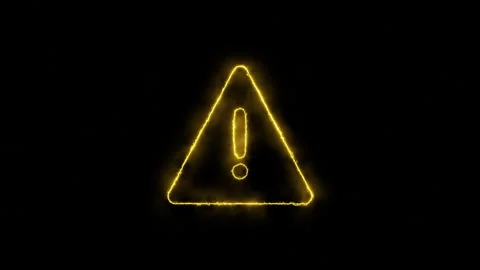 Warning symbol icon HUD. Stock Footage 318344476