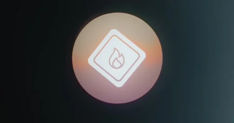 Warning symbol indicating a flammable hazard Stock Footage 314503377