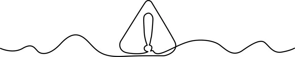 Warning symbol on wavy surface Vector Stock Illustration