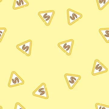 Warning symbol worm parasite vector seamless pattern イラスト素材