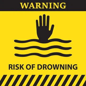 Warning symbol on yellow background with a human hand silhouette Stock Illustration