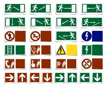 Warning symbols Stock Illustration