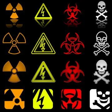 Warning symbols Stock Illustration