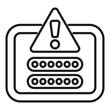 Warning system showing server error message with exclamation mark Stock Illustration