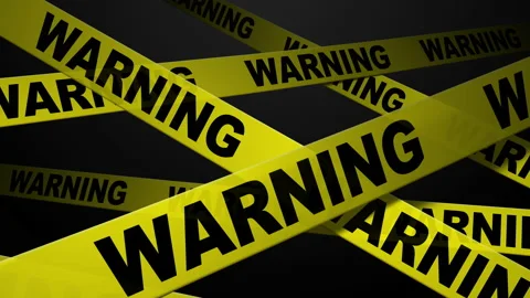 Warning Tape Animation on Black Stock Footage 143557613