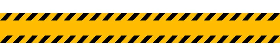 Warning tape, caution line tape, caution sign yellow black strip for safety.. Stock Illustration