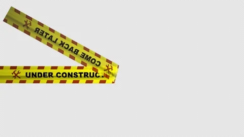 Warning Tape - Under Construction - 4K Transition Stock Footage 160931044