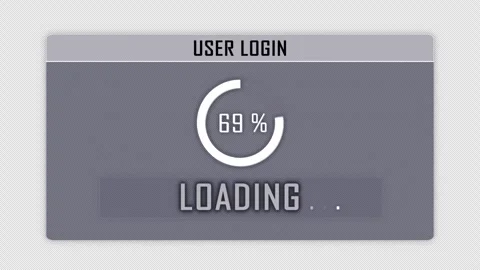 WARNING Text and User Login Interface Animation, Alpha Channel, Loop Stock Footage 319045474