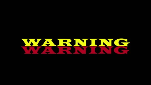 WARNING, text animation Video stock 151130673