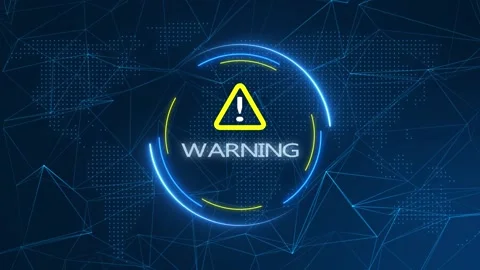 Warning Text Effect Technology Background Stock Footage 262598821