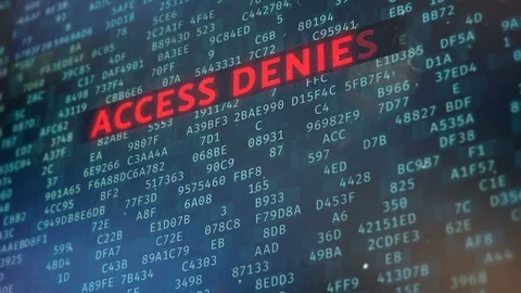 Warning text on screen, access denied, wrong password, data theft attempt Stock Footage 90058564
