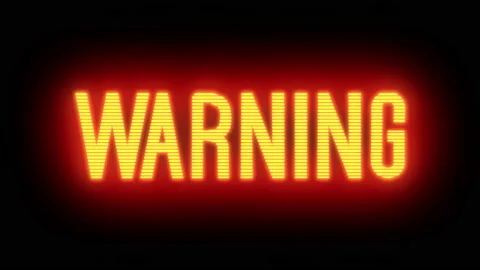 Warning text sign on black background. Stock-Footage 221140928
