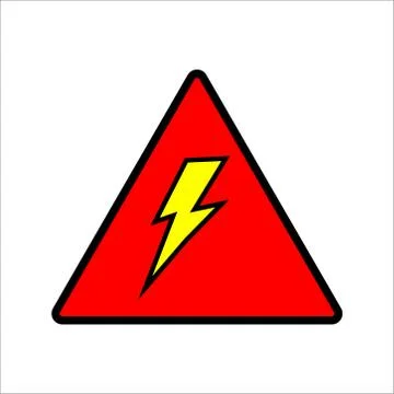 Warning thin line vector icon on a white background. Vector illustration Stock Illustration