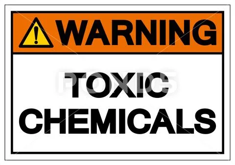 Warning Toxic Chemicals Symbol Sign, Vector Illustration, Isolate On White Ba Stock Illustration