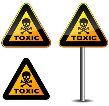 Warning toxic sign Stock Illustration