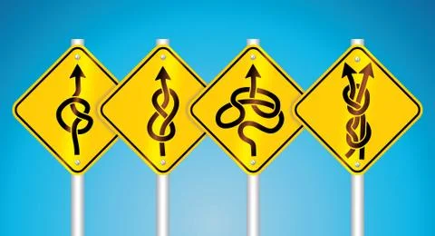 Warning traffic signs Stock Illustration