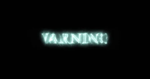 Warning transforming in  blue flaming. Loop Video stock 310238367