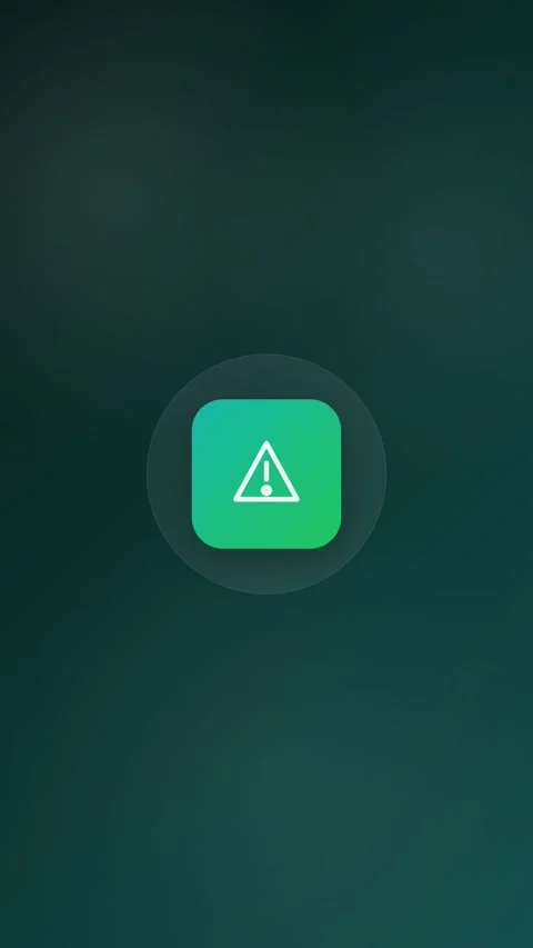 Warning Triangle Animated Icon 9:16 Stock Footage 345159452