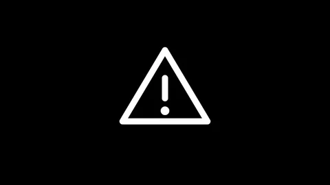 Warning Triangle Drawing on a Black Background 動画素材 346323213