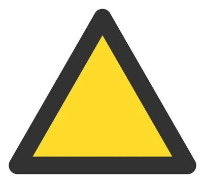 Warning Triangle Flat Icon Illustration Stock Illustration