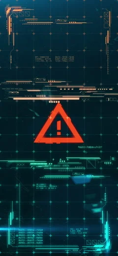 Glitching Warning Logo - Stock Video