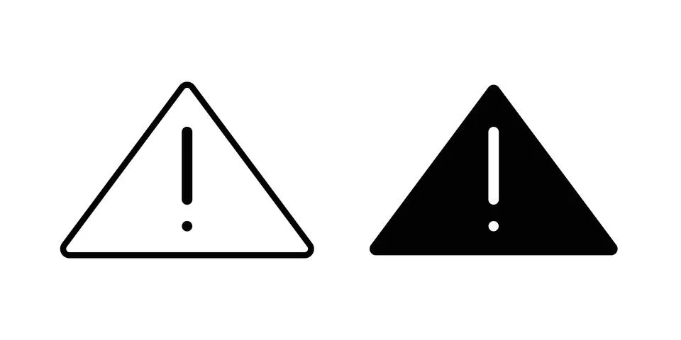 Warning triangle icon vector symbol graphics Stock Illustration