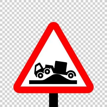 Warning triangle Risk of grounding traffic Stock Illustration