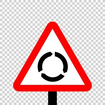 Warning triangle roundabout Stock Illustration