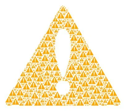 Warning Triangle Sign Collage of Warning Items Stockillustratie