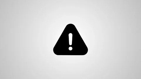 Warning triangle sign with exclamation mark 3d animation spinning against w.. Stock Footage 346496548