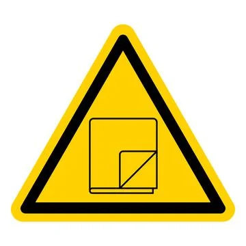 Warning Triangle Sign Indicating Hazardous Area with Blankets Icon Stock Illustration