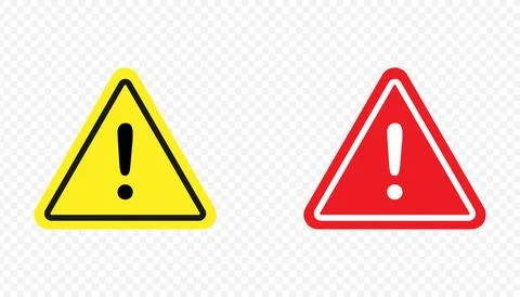 Warning triangle signs with exclamation marks. Ilustración de archivo