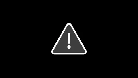 Warning Triangle Symbol On Dark Background Image Analysis Stock Footage 331756199