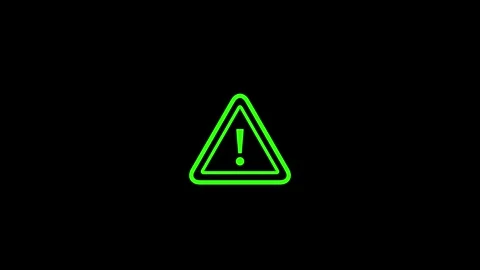 Warning Triangle Symbol with Exclamation Mark Stock Footage 332984268