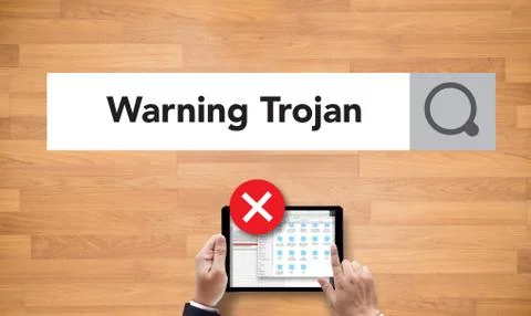 Warning Trojan Concept Stock Illustration